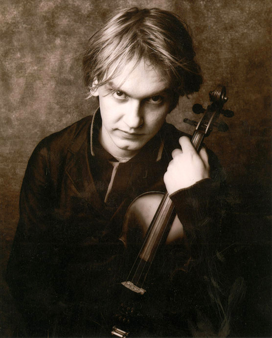 Portrait of Walter Steding with violin